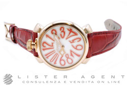 GAGA Milano orologio Lady in acciaio placcato oro Madreperla Ref. 5021. NUOVO!
