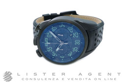 BOMBERG 1968 Cronografo in acciaio PVD/Nero Nero con numeri verdi Ref. NS44CHPBA BAO.4.LBA. NUOVO!