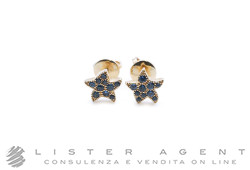 SONGA orecchini Stella Marina in oro rosa 18Kt e zaffiri ct 0.29 Ref. VE262BISBL. NUOVI!