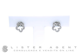 TAVERNA orecchini Fiore in oro bianco 18Kt e diamanti ct 0.10 Ref. P83688. NUOVI!