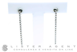 ORECCHINI lunghi in oro bianco 18Kt e diamanti ct 0.22 H Vs Ref. OR50. NUOVI!