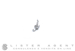 CIONDOLO Lettera A in oro bianco 18Kt e diamanti ct 0.08 Ref. EN1/2A. NUOVO!