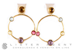 MARCO BICEGO boucles d'oreilles Jaipur en ori giallo 18kt et pierres naturelles Ref. OB978MIX01. NEUF!