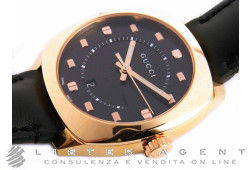 GUCCI GG2570 Mod. 142LG en acier plaqué or rose Noir Ref. YA142309. NEUF!