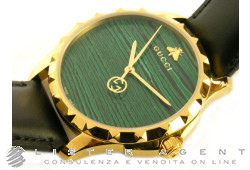 GUCCI Le Marché des Merveilles Mod. 126MD en acier plaqué or jaune vert Réf. YA126463. NEUF!