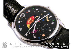GUCCI G-Timeless Mod. 126MD36 Moonphase en acier Noir Ref. YA1264045. NEUF!