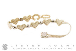 DAMIANI e CRUCIANI bracelet Cuore N ° 1 en argent 925 avec diamants et macramè. NEUF!