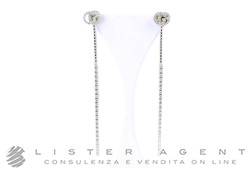 GUCCI boucles d'oreilles GG Running en or blanc 18Kt avec diamants ct 0.56 G/H VVS Réf YBD48168500100U. NEUF
