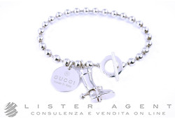 GUCCI bracelet Boule Boot Charm en argent 925 Ref. YBA390994001018. NEUF!