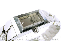 GUCCI G-Frame Lady en acier Miroir Ref. YA147501. NEUF!