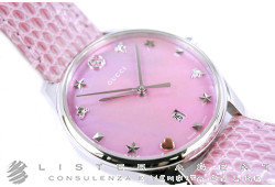 GUCCI Mod. 126SM29 en acier Nacre rosé Ref. YA126586. NEUF!