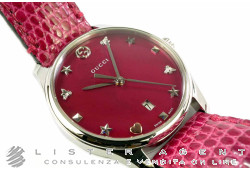GUCCI Mod. 126SM29 en acier Nagre rouge Ref. YA126584. NEUF!