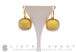 POMELLATO boucles d'oreilles Cipria en or rosé 18Kt et quartz Lemon Ref. OA3015O7QL. NEUF!