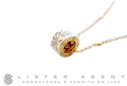 GUCCI collier Icon en or jaune 18Kt avec émail blanc Ref. YBB43455300100U. NEUF!