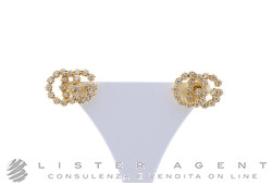 GUCCI boucle d'oreille G en or jaune 18K avec diamants Ref. YBD48167600100U. NEUF!