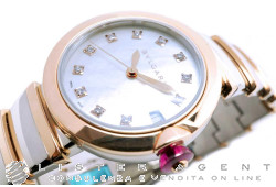 BULGARI Lucea Automatico en acier et or rosé 18Kt Nacre avec diamants Ref. LU33WSPGSPGD/11-102198. NEUF!