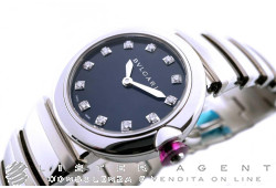 BULGARI Lucea en acier Noir Ref. LU28CBSS/12. NEUF!