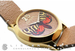 GUCCI G-Timeless Butterfly en acier plaqué or jaune Ref. YA1264063. NEUF!