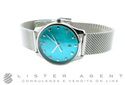 GUCCI G-Timeless Slim en acier Nacre bleu clair Ref. YA126582. NEUF!