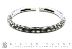 DAMIANI bracelet Metropolitan en argent 925 avec diamants noirs Ref. 20072553. NEUF!