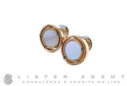 DAMIANI boucles d'oreilles D.Side en or rosé et blanc 18Kt avec diamants ct 0,05 et nacre Ref. 20080439. NEUF!