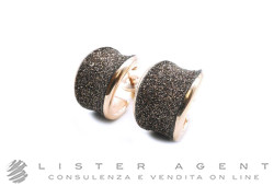 PASAVENTO orecchini in argento 925 placcato oro rosa e brunito marrone Ref. WPLVO268. NUOVI!