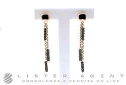 PASAVENTO orecchini in argento 925 placcato oro rosa e brunito marrone Ref. WPLVO1021. NUOVI!