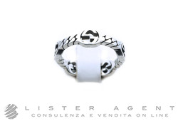 GUCCI anello Interlocking GG in argento 925 Ref. YBC6615230010. NUOVO!