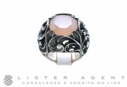 MARIA & LUISA Jewels anello in argento 925 brunito con pietra naturale misura 17 Ref. AA0016/V1. NUOVO!