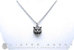 GUCCI collana Gatto in argento 925 Ref. YBB43360800100U. NUOVO!