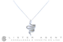 COLLANA Serpente in oro bianco 18Kt con diamanti ct 0.23 G Vs Ref. 200184883 55. NUOVA!