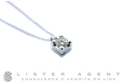 COLLANA con Solitario in oro bianco 18Kt con diamante ct 0.27 I Vvs. NUOVA!