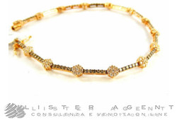 JOVANE bracelet en or rose 18Kt avec diamants blancs et bruns ct 2,04 Ref. JR1535B. NEUF!
