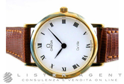 OMEGA montre De Ville en or jaune 18Kt Blanc Ref. 73502300. NEUF!