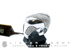 DAMIANI anello in oro bianco 18Kt diamanti ct 1,09 Misura 15 Ref. 80341191. NUOVO!