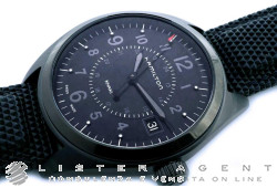 HAMILTON Khaki Field Quarzo in acciaio Pvd Nero Ref. H68401735. NUOVO!