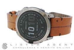 GARMIN Fēnix 7X Sapphire Solar Edition 51 MM Polimeri fibrorinforzati e Titanium con cinturino in pelle Chestnut Ref. 010-02541-19. NUOVO!