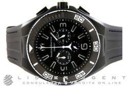 TECHNOMARINE Night Vision II chronographe en acier, Noir Ref: 112001. NEUF!