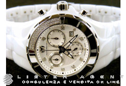 TECHNOMARINE Cruise Ceramic en céramique, Blanc avec diamants Ref. 110031C. NEUF!