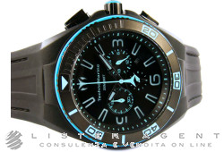 TECHNOMARINE Cruise NightVision II chronographe en acier Pvd, Noir Ref. 112003. NEUF!