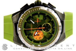 TECHNOMARINE Cruise Camouflage Vert chronographe en acier Pvd Ref. 110070. NEUF!