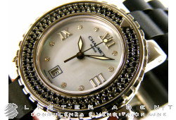 CHAUMET Class One dame en acier et diamants neri Ref. WO6216 / 094. NEUF!