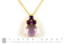 POMELLATO collier Luna en or rose 18Kt avec améthystes Ref. FA702O70I. NEUF!