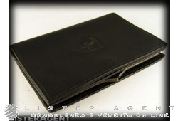 Portefeuille FERRARI avec porte-monnaie en cuir noir et rouge Ref. FM001510. NEUF!