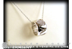 Collier PASQUALE BRUNI Amore en or blanc 18Kt avec diamants ct 0,14 Ref. 13134B. NEUF!