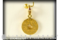 Pendentif PASQUALE BRUNI Amore en or jaune 18Kt et diamants ct 0,09 avec ct en rubis 0,06 Ref. 11499G. NEUF!
