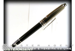 MONTBLANC Stylo roller en acier et résine noire Ref. 101405. NEUF!