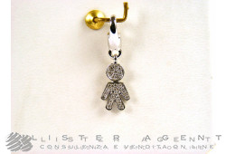 Pendentif CRIVELLI Easy Bambino en or blanc 18Kt et diamants ct 0,12 G SI Ref. 74230. NEUF!