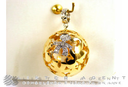 LE BEBE 'pendentif Sfera avec Bambino en or jaune et blanc 18Kt avec diamants. NEUF!