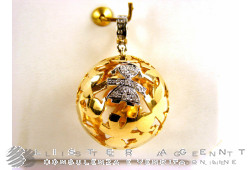 Pendentif Sfera LE BEBE avec Baby Girl en or jaune et blanc 18Kt avec diamants. NEUF!